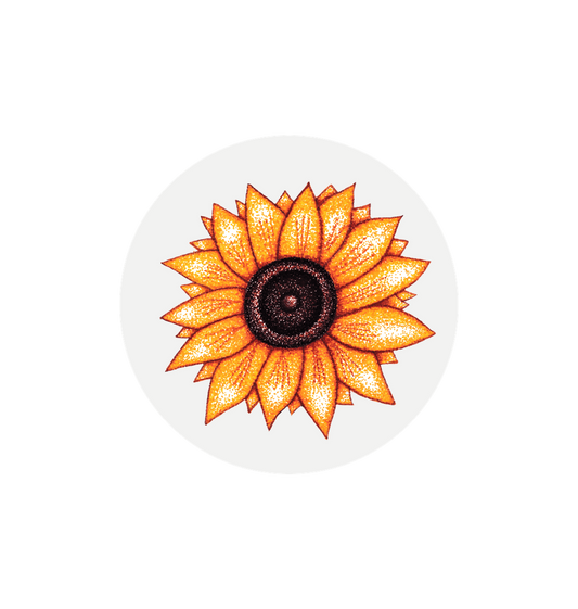 White sunflower sticker