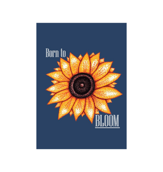 White sunflower postcard