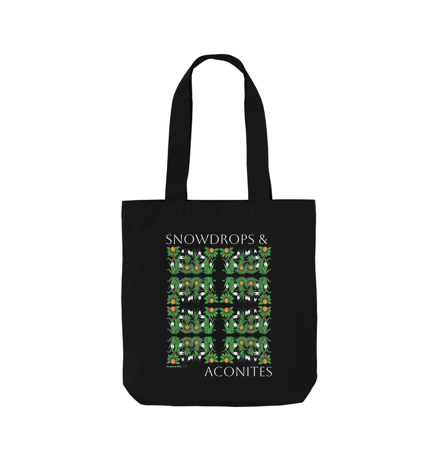 Black Printed Bag Front