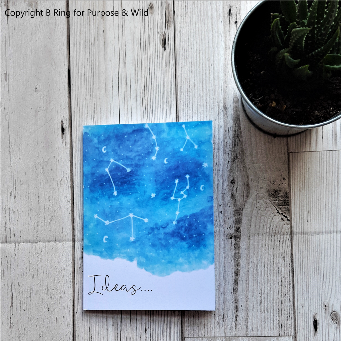 constellation A6 lined recycled notebook