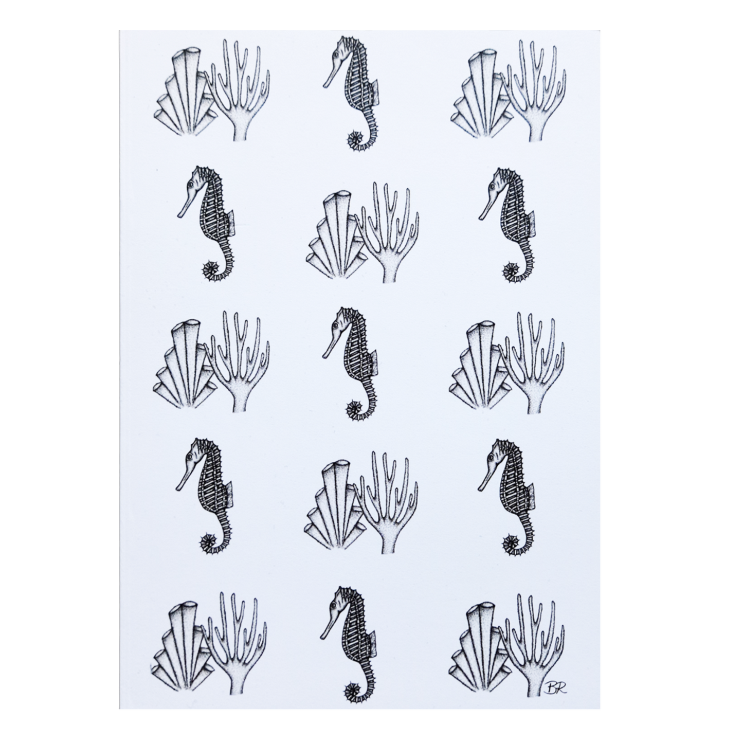Seahorse Coral A5 Lined Notebook