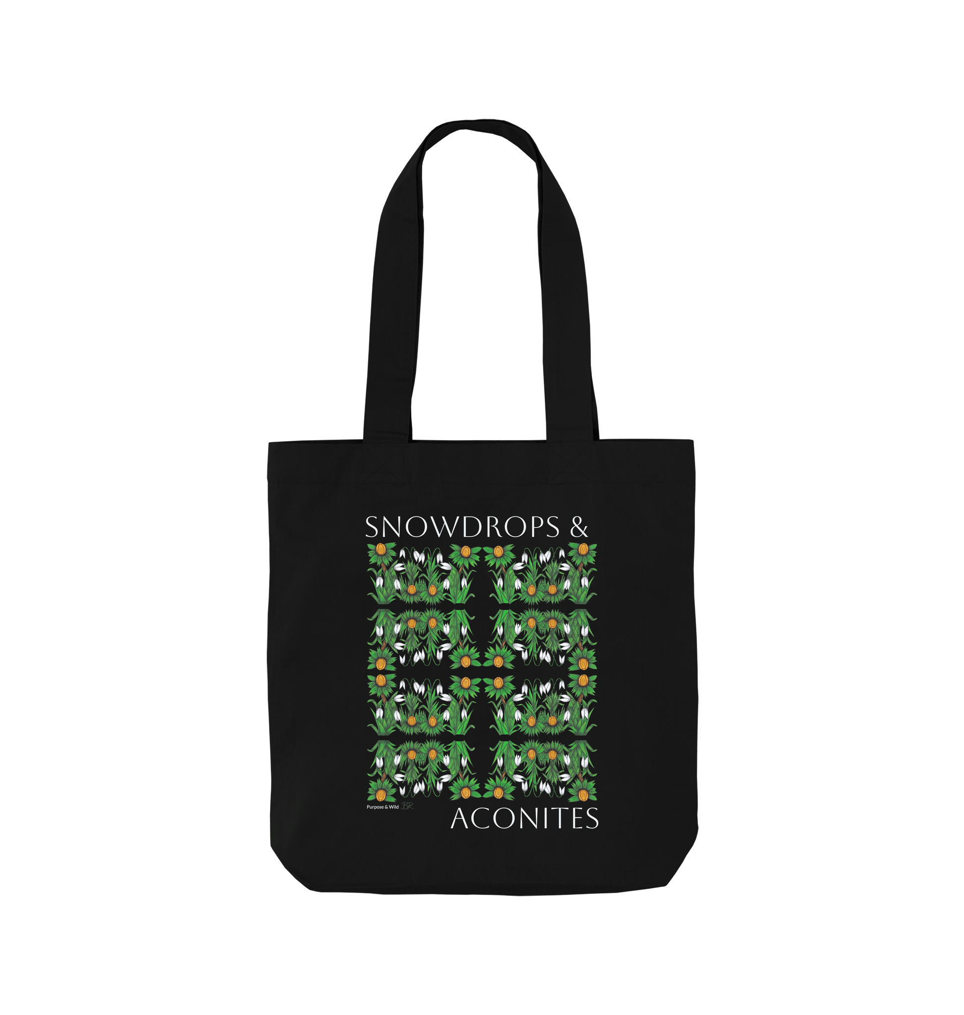 Black Printed Bag Front