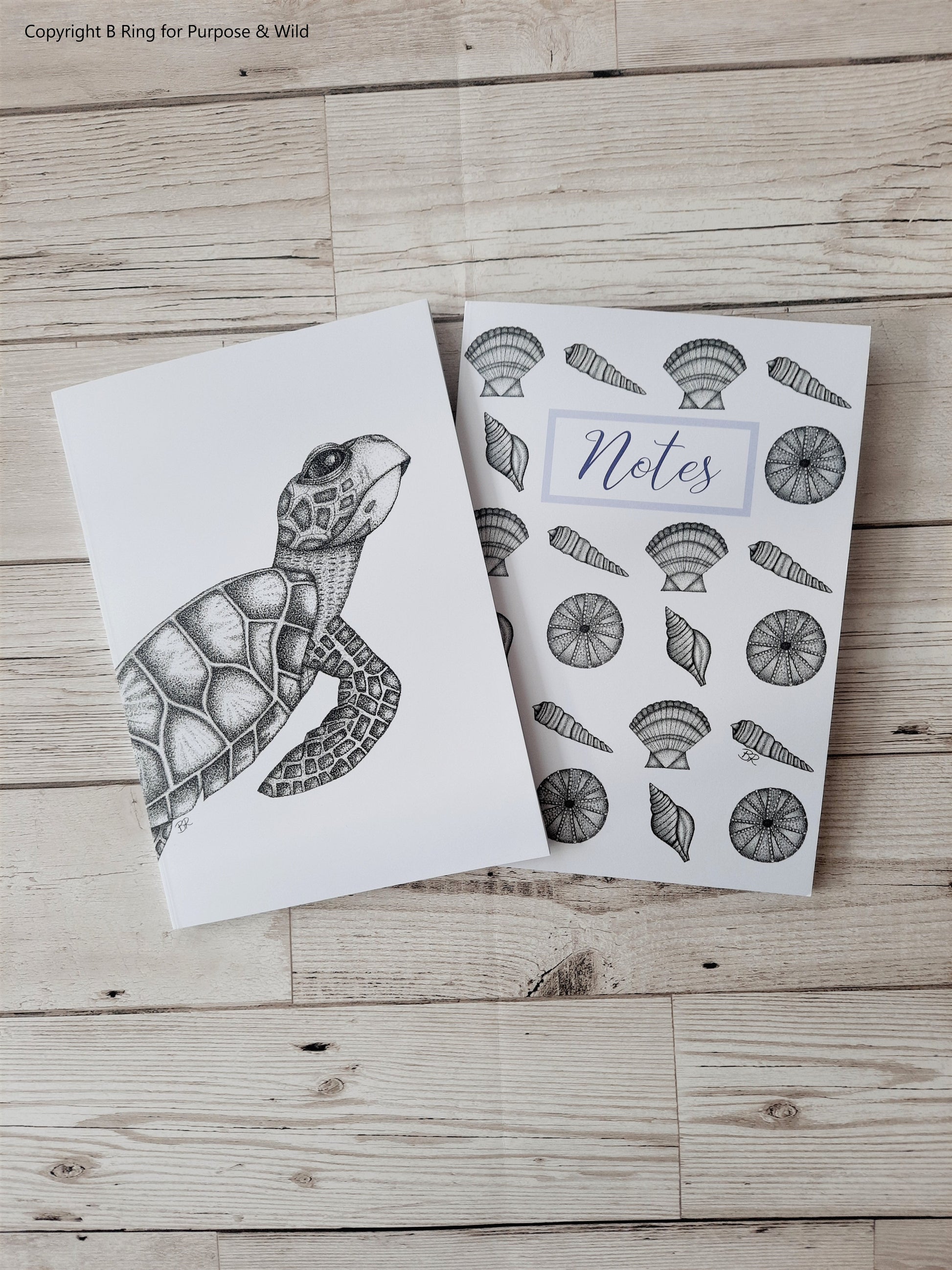Marine A5 eco friendly notebooks with blank pages