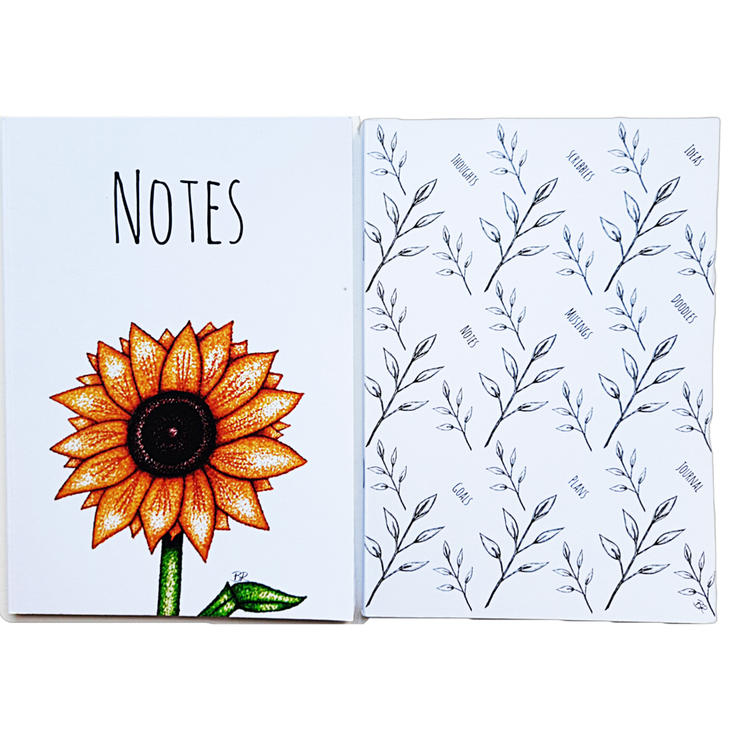 Floral Collection Bundle- Set of 2 A5 Notebooks Plain