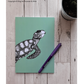 hawksbill turtle green notebook A5 lined notebook