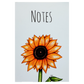 sunflower A5 recycled lined notebook