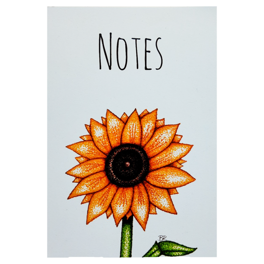 sunflower A5 recycled lined notebook